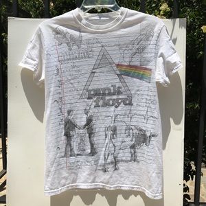 Pink Floyd T-shirt Notebook Paper Drawings Mens